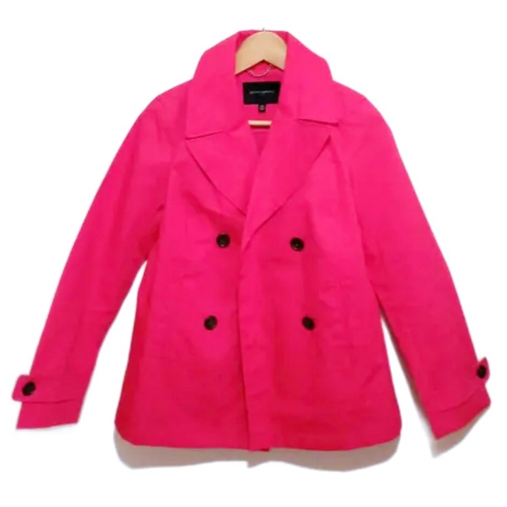 NEW Banana Republic Hot Pink Short Trench Coat!!